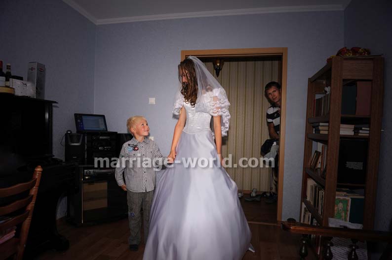 russian bride with a boy