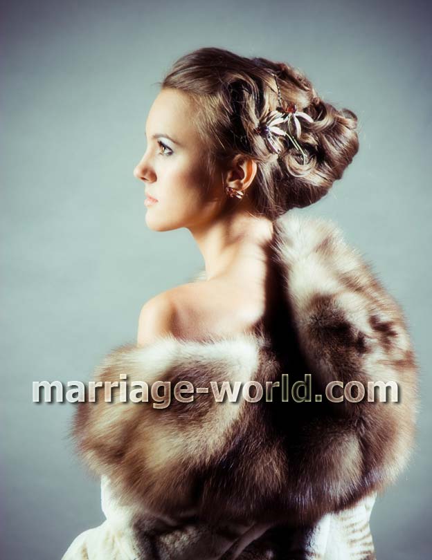 russian girl in fur coat
